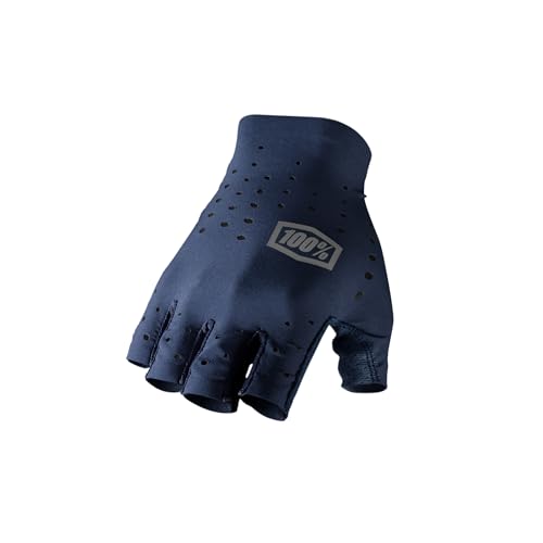 100% GUANTES Sling Bike Short Finger Gloves XL Handschuhe, Erwachsene, Unisex, Marineblau (Blau)