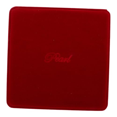 KOMBIUDA Caja de Terciopelo para Collar de Perlas con Forro Organizador Decorativo para Joyas Estuche Portátil para Almacenamiento y Exhibición para Viajes Bodas y Decoración Casa Compacto