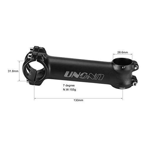 BESNIN 31.8 Bike Stem 7 Degree MTB Stem 60/70/80/90/100/110/130mm Bicycle Handlebar Stem for Mountain Bike, Road Bike, BMX, Cycling (7°, 31.8x130mm)