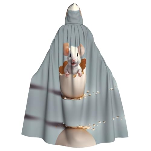 Cape à capuche longue adulte souris coquille d'œuf vêtement cosplay carnaval confortable