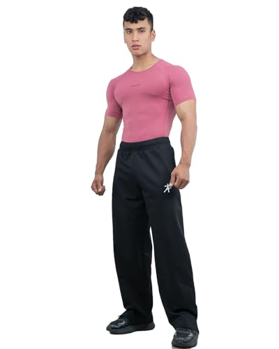 Image of Athflex Men's Half Sleeve Ace Compression T-Shirt-Ultra Stretch,Premium Nylon Spandex Blend,Moisture-Wicking, Quick-Dry,Breathable,Muscle Fit Activewear for Gym