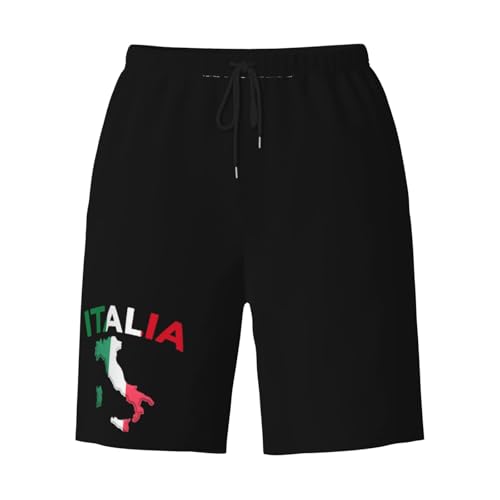 Italia Italy Italian Flag Men's Quick-Dry Board Shorts 7" - Swim Trunks Summer Hawaii Beach3