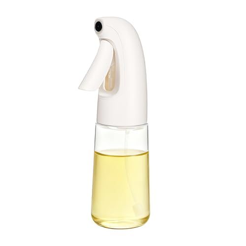Oil Sprayer for Cooking, 180ML Glass Olive Oil Sprayer Mister, Canola Vinegar Spray Mister for Kitchen, Spray Bottle for Air Fryer, Baking, BBQ, Salad
