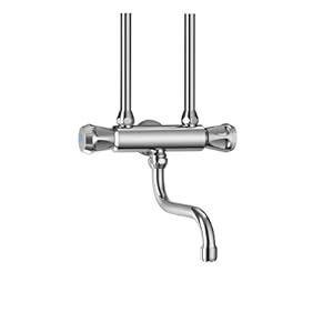 AEG offene Zweigriff-Mischbatterie AHo 50 für drucklose Übertischspeicher, verchromt 232615, Silber