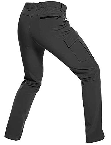 Wespornow Men's-Fleece-Lined-Hiking-Pants Water-Resistance-Snow-Ski-Pants Softshell Snowboarding Pants for Winter, Outdoor2