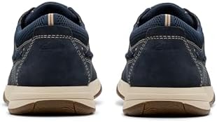 Clarks Sapato náutico masculino de renda Sailview, Nobuck marinho