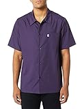 Uncommon Threads Unisex Classic 5 Button Restaurant Utility Shirt, Eggplant, X-Large