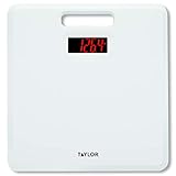 Taylor Precision Products 400 lb Handle Scale with Antimicrobial Platform, 1 Count (Pack of 1), White