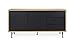 Produktbild TENZO Flow Sideboard, schwarz/Eiche, 164 x 44 x 79 cm