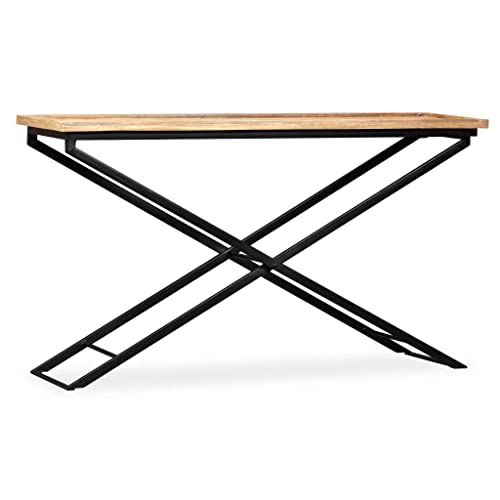 Mesa de pasillo industrial 130 cm: consola de madera maciza mango 6