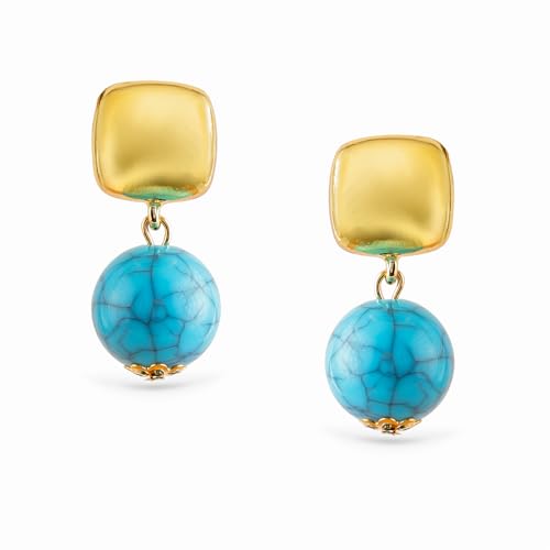 Rubans Turquoise Blue Drop Earrings Stylish Jewellery Gift for Women & Girls