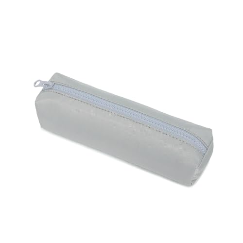 Image of Pencil Case Small Zipper Pen Pouch for School Office Art Supplies Stationery Organizer Bag for Pens Markers(Light gray /Oxford)