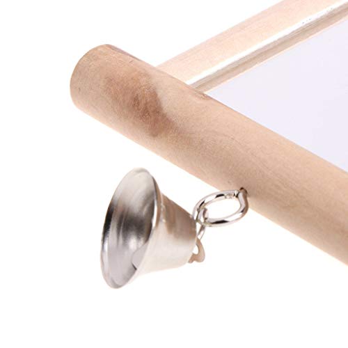 Brinquedo interativo de madeira com espelho de pássaro, para pequenos papagaios, arara, periquito ci