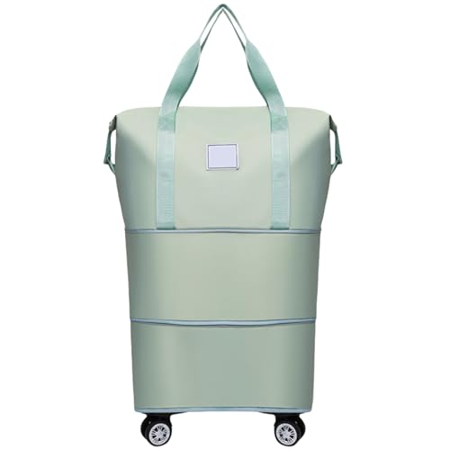 ホイール付き荷物バッグ拡張可能と折りたたみ可能なドライウェット分離防水旅行ローリングダッフル取り外し可能なキャスター