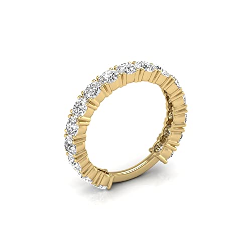 2 Carat TW Natural Diamond Eternity Band in 14K Yellow and White Gold (Color J-K, Clarity I2-I3)2