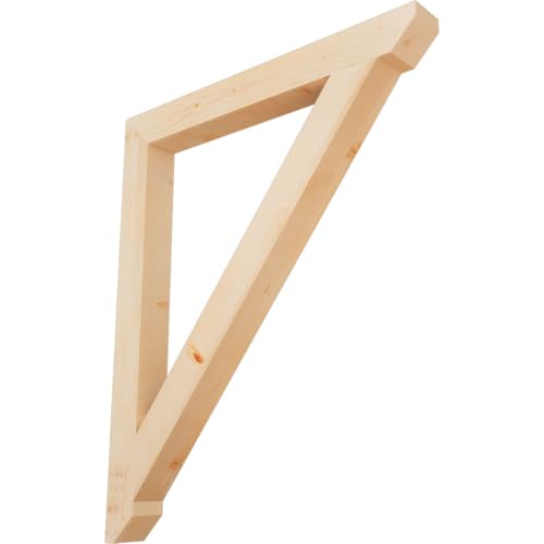 3 1/2"W x 38"D x 46"H Traditional Slat Smooth Bracket, Douglas Fir