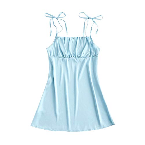 ZAFUL Women's Satin Dress Silky Ruc…
