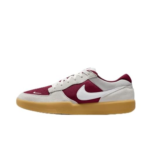 Nike Tênis de skate SB Force 58 (DV5477-601, Team Red/Summit White/Gum Light Brown/Branco) Tamanho 34