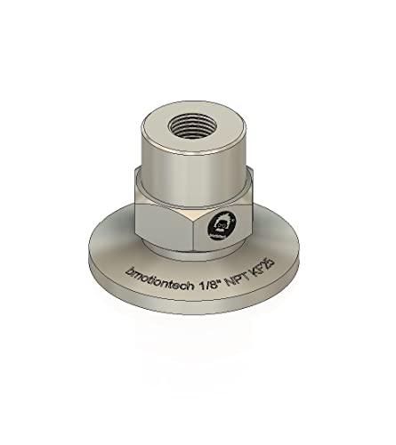 Image of bmotiontech FNPT to KF25 Flange Fitting (ISO-KF KF25 QF25 NW25) US NPT Thread Standard (1 /8 inch FNPT x KF25)