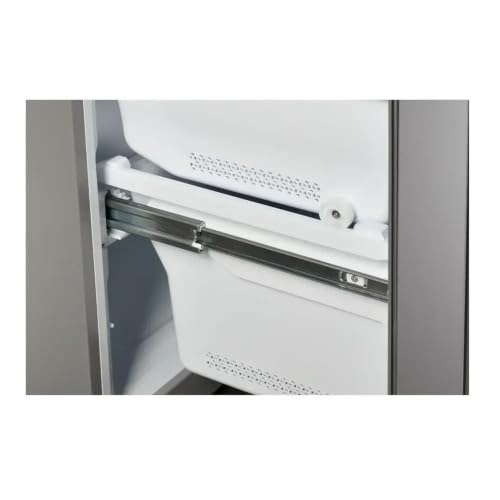 Image of Verona 30 inch Freestanding French Door Refrigerator with 18.2 cu. ft. Capacity, Automatic Ice Maker, Recessed Handle in Stainless Steel Look