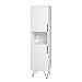 Manhattan Comfort Beekman 17.51" Narrow Bookcase Cabinet with 5 Shelves in White