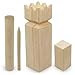 Kubb Empire Premium Size Hardwood Kubb Yard Game Set with Backpack, Instruction Card, and Bottle Opener