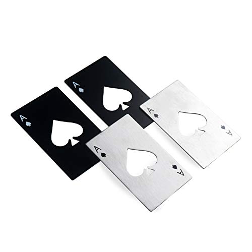 Hpow Bottle Opener, Black,Silver, 3.4*2.2 #TOP1