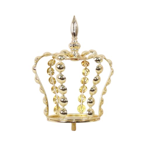 Diadema corona dorada Qianly con punta afilada y tiara con acabado electrochapado de gala