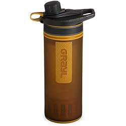Purificador De Agua Arsenico GRAYL GeoPress 710ml Filtro de agua para exteriores Agua potable I Elimina el 99,99% de todas las bacterias y virus I Perfecto para camping, supervivencia y viajes (Coyote Amber)