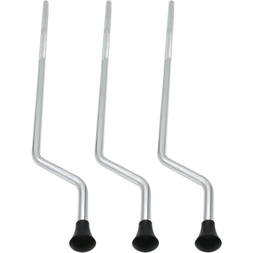 HiyyFloy Lot De 3 Pieds De Tom Basse Courbés en Métal avec Pieds Antidérapants pour Percussions, Pièces De Rechange Accessoires