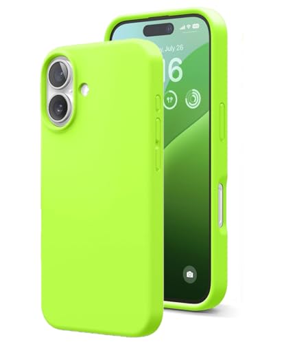 Image of Back Cover Compatible with iPhone 17 Case (6.3) Soft Touch Slim Liquid Silicone Full Protection Shock Proof Back Cover for iPhone 17 (SC Neon)