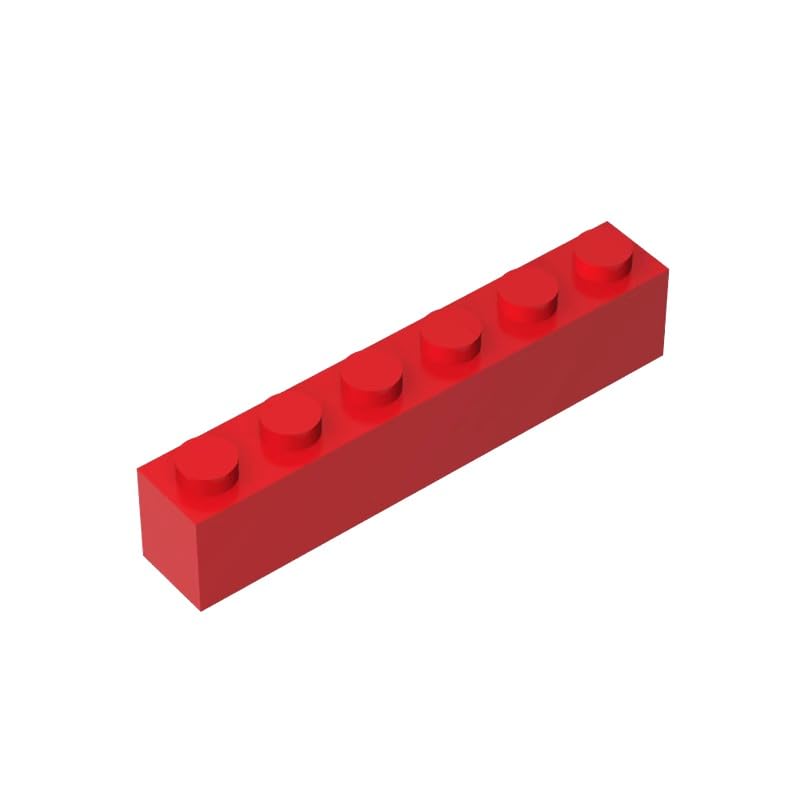 3009 Basic Bricks Brick 1x6 50 Pieces GDS-535 Compatible with Lego Building Blocks Color:Red โ image 1