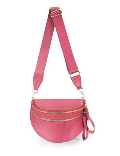 Image of FEIBOON Spacious Nylon Crossbody Bag Bum Bag Handbags Wallets Purses Trendy Shoulder Bag for Women