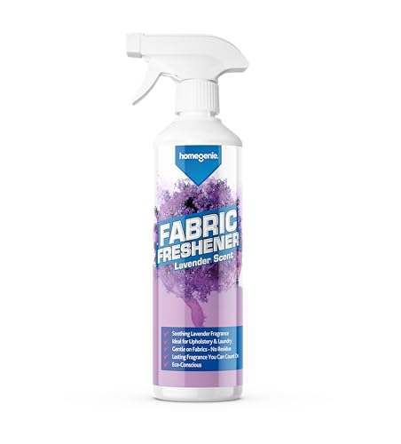 HomeGenie - Fabric Freshener Spray - Lavender Scent 500ml - Fabric Spray for Bedding Laundry & Upholstery - Long-Lasting Non-Aerosol Freshener in a Recyclable Bottle