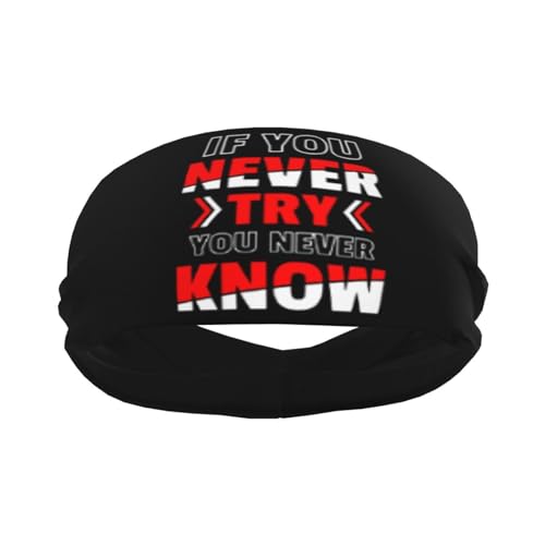 Motivational Moisture-Wicking Sports Headband for Fitness