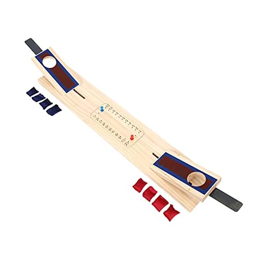 Tabletop Cornhole - Wooden Corn Hole Game, Tabletop Classic Cornhole with 8 Bean Bags, Indoor & Outdoor Toss Game for Kids Adults Family