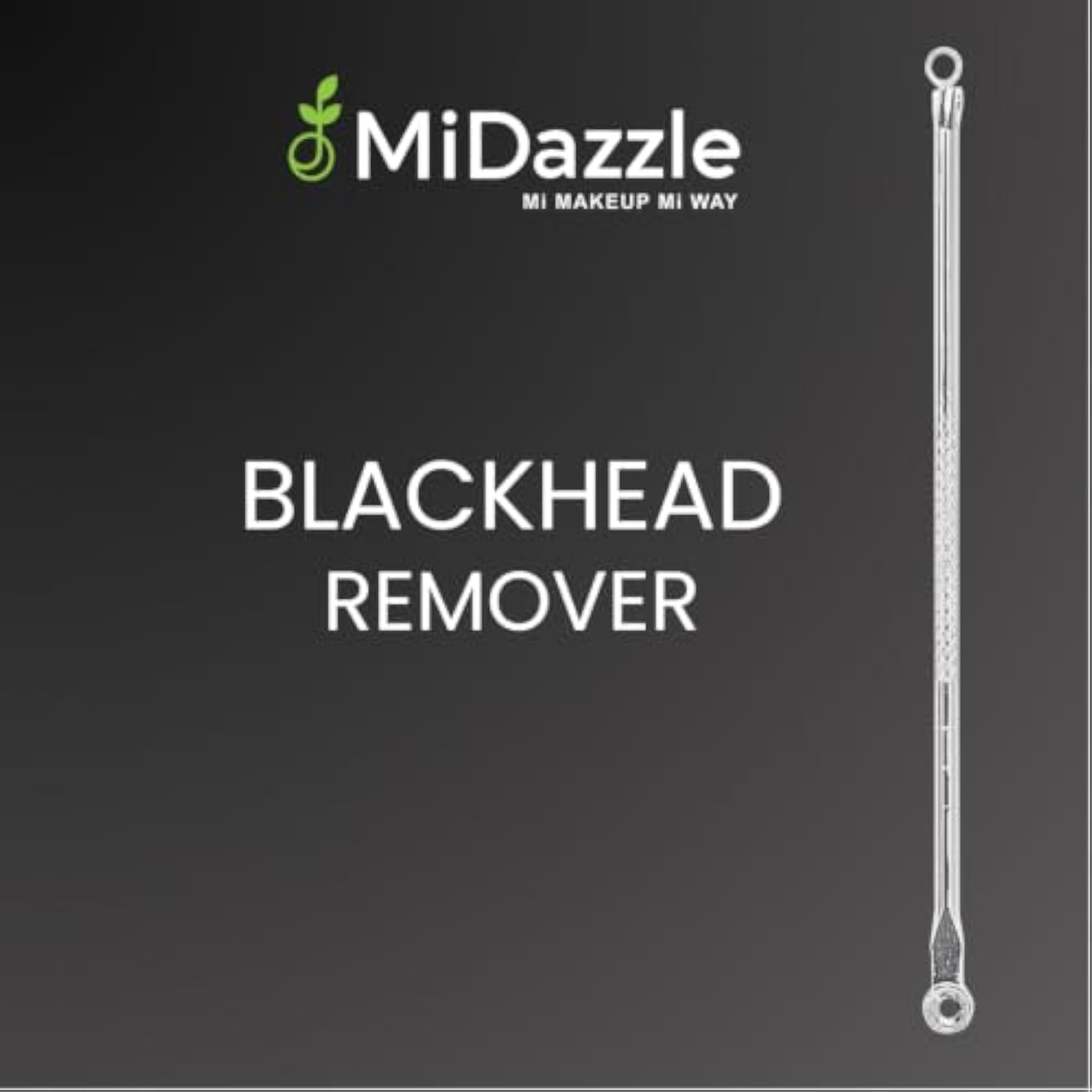 Midazzle Stainless Steel Blackhead Remover with Organic Loofah