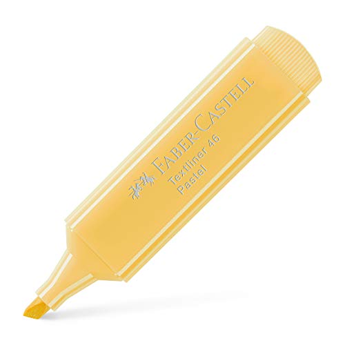 Faber-Castell 154667 - Marcador fluorescente TEXTLINER 1546 pastel. 3 grosores de trazo: 5 mm, 2 mm y 1 mm. Color pastel: vainilla. 1 unidad.
