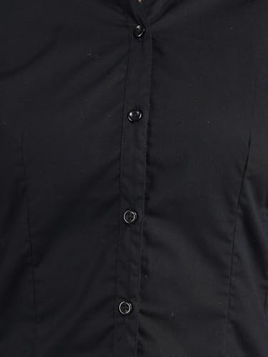 Image of Skyla Women's Cotton Rich Formal Shirt | 3 /4 Sleeve Office Wear | Regular Fit Business Casual Workwear