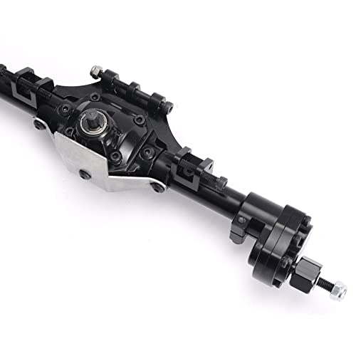 Zxyrc Aluminum Front & Rear Portal Axle Complete Axles For Axial Scx10 Ii 90046 90047 1/10 Rc Crawler Upgrades (Black) #TOP5