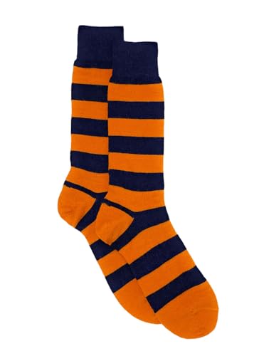 Image of WARRIOR ALPACA SOCKS - Fresh Classic Rugby Stripe - Alpaca Wool Dress Socks