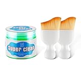 SINGARO Car Cleaning Kit, Universal Car Interior Cleaning Gel and Detailing Brush, Car Putty with 2 Soft Brush Accessories, Car Slime and Dust Brush, Cleaner Gifts for Men Women