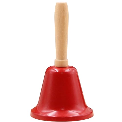 Holz Handglocke, extra laut, Weihnachtsklingelglocke, Messingglocke,...