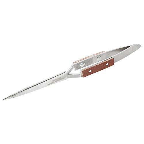 Xiuganpo Pincettes à Bijoux à Verrouillage croisé, Pincettes à Souder à Pointe Droite en Acier Inoxydable Durables, Idéales pour les Amateurs et les Bijoutiers (bouche droite)