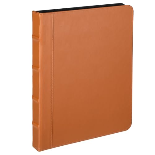 Classeur portfolio zippé et organiseur de bureau avec bloc-notes de 12,7x20,3 cm