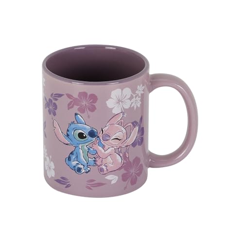 Lilo e Stitch Stitch & Angel-caneca, lilás, 13 x 9,5 cm, lilás, Caneca Stitch & Anjo