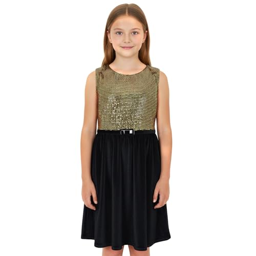 Vestido sin mangas para niña estilo patinadora cómodo y ligero para jugar en verano