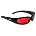 Global Vision Chicago Padded Motorcycle Safety Sunglasses for Men or Women Red Lens Glasses