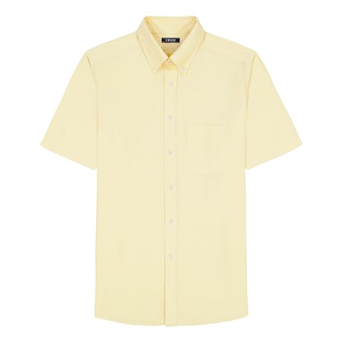 IZOD Men's Dress Shirt Regular Fit Oxford Short Sleeve All Over Stretch Button Down Collar4