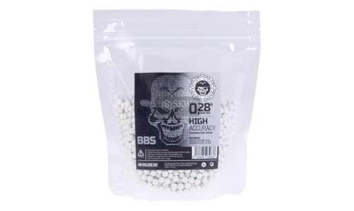 Bolas de 0,28 g Blancas para Airsoft no biodegradables. Bolsa de 2000 BBS - Marca Duel Code